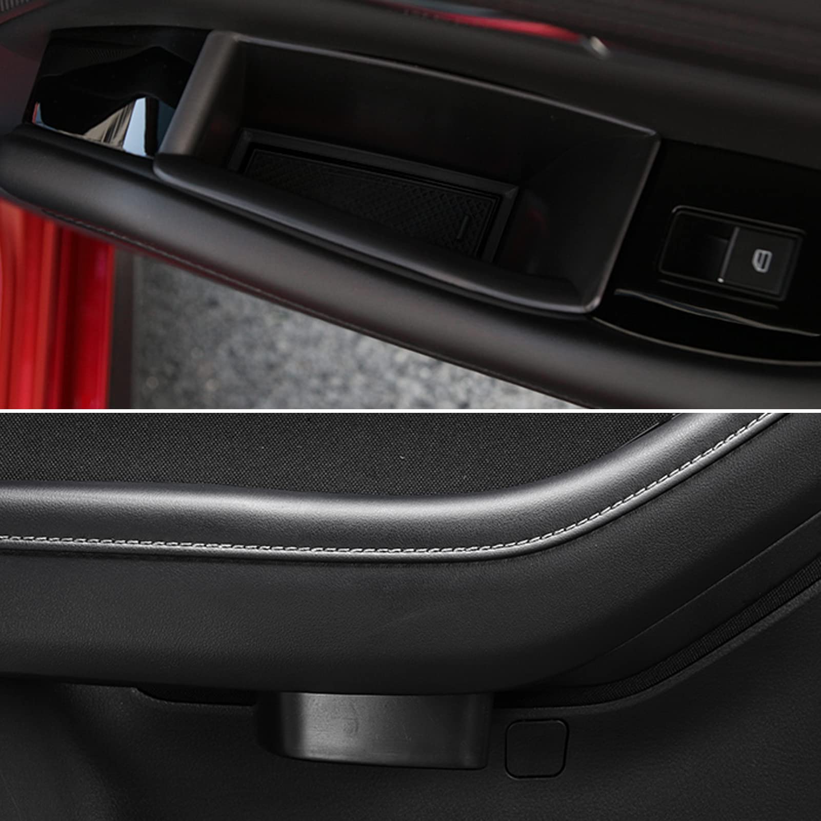 4pcs Compatible with Mazda 3 CX-30 2025 2024 2023 2022 2021 2020 Accessories Car Door Grab Handle Pocket Armrest Box Armrest Cover Storage Organizer Tray
