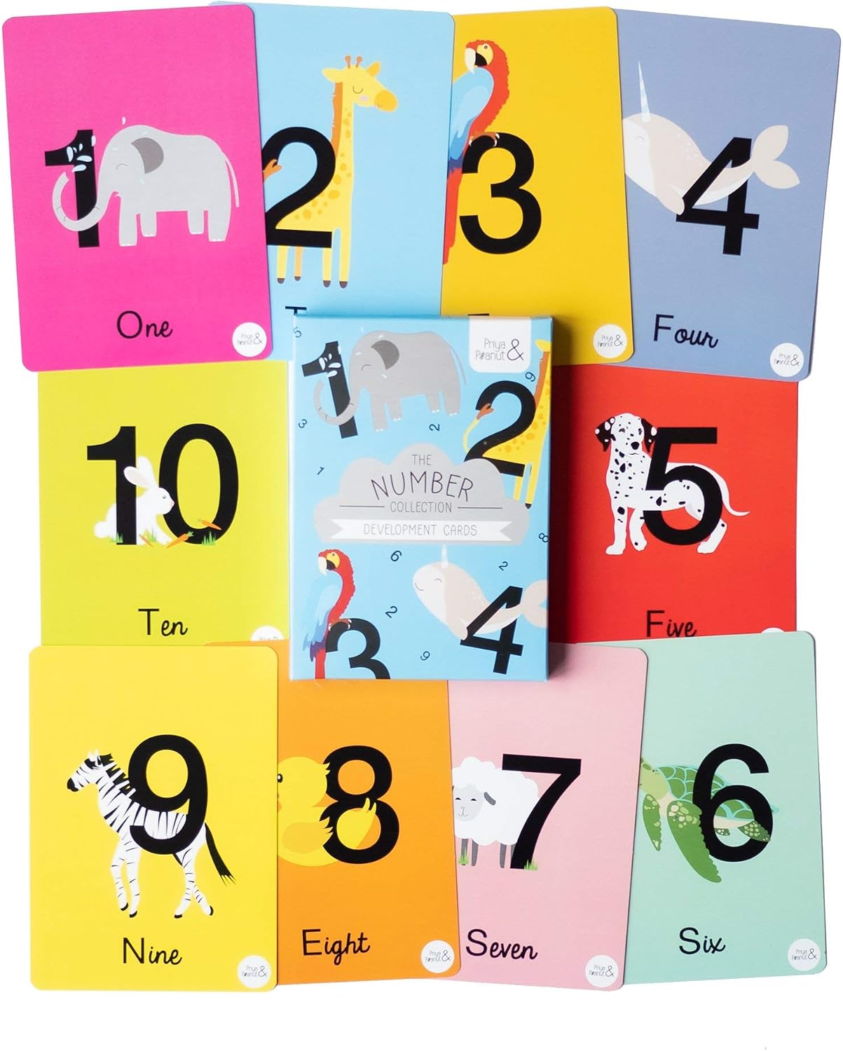 Priya & Peanut 123 Number Flashcards & 10 Wooden Counters – Learn First ...