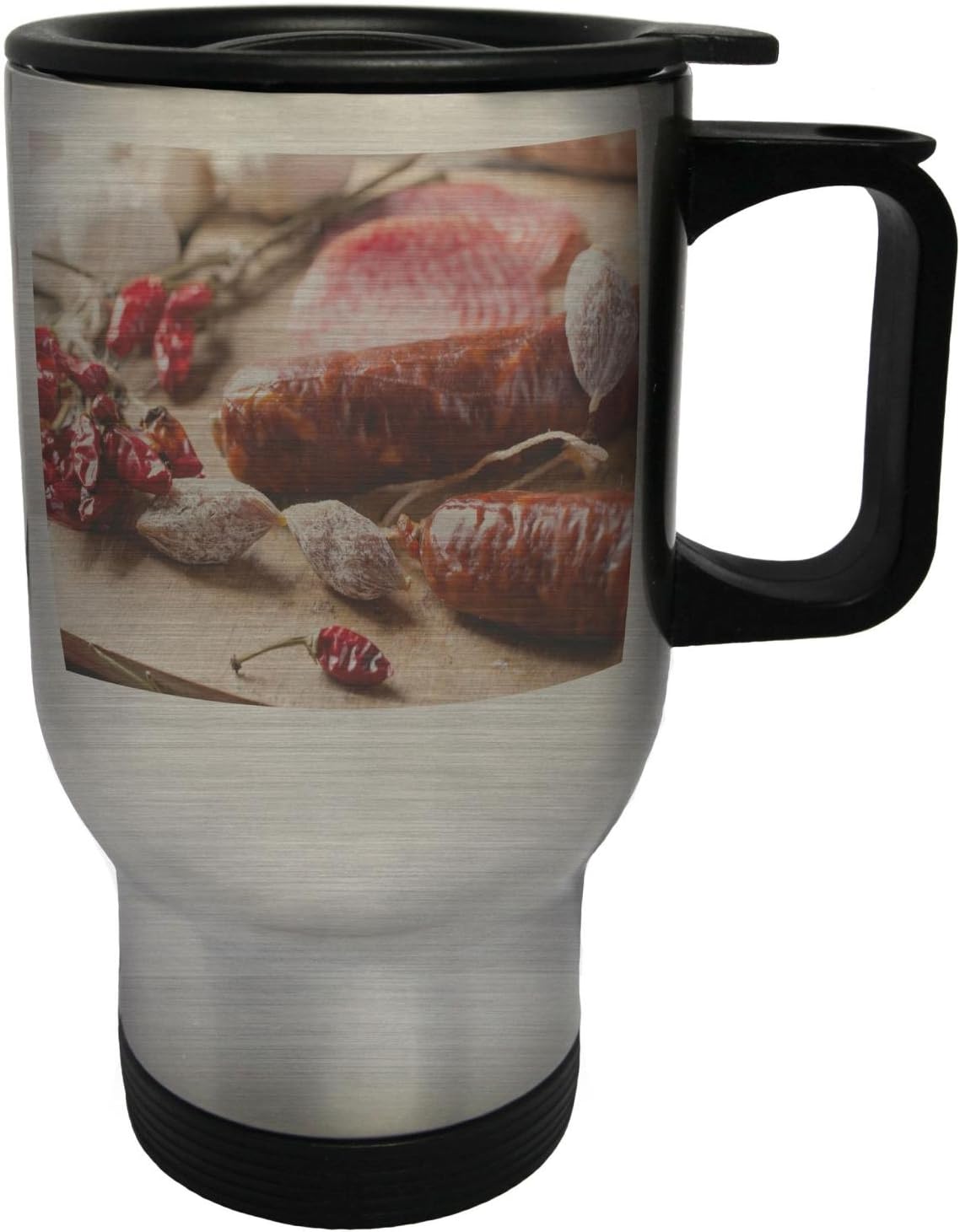 Fleisch-Fest Salami Italien New World Chef Edelstahl Thermischer Reisebecher 14oz 400ml Becher Tasse b958ts