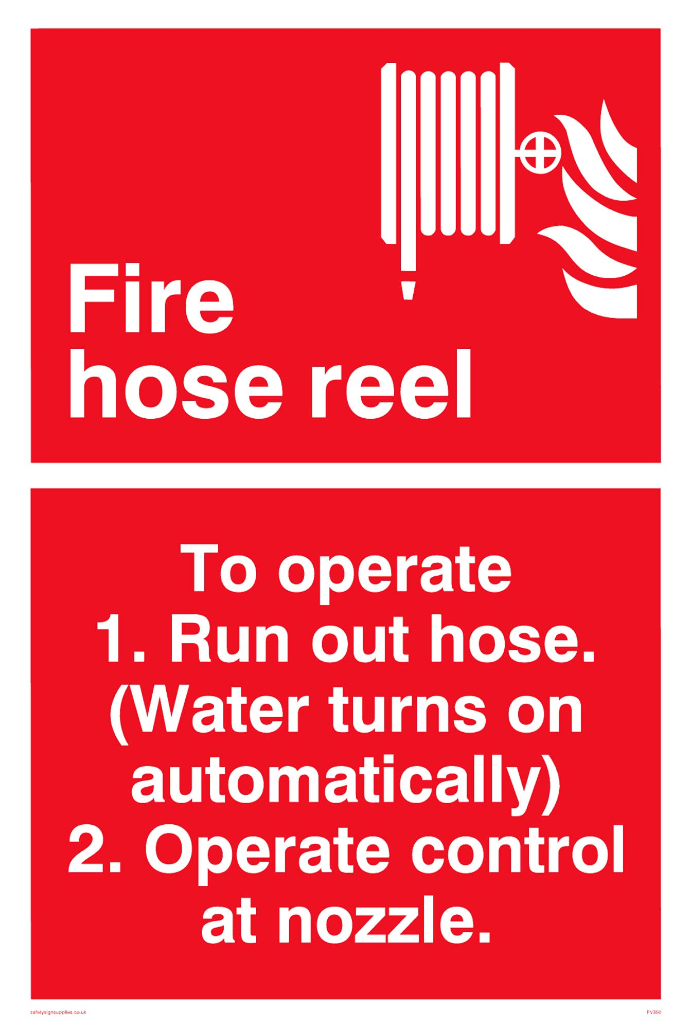 Pack of five - Fire Hose Reel (automatic) Sign - 100x150mm - A6P