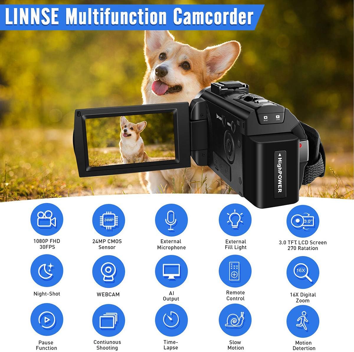 Sunscien Video Camera Camcorder - Image 5