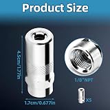 RFYTDCF 5 Pcs Milwaukee Grease Gun Tips 4.5cm Steel 1/8 NPT Couplers Replacement view 2