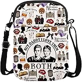 MAOFAED Vampire Lover Gift, Dark Romance Vampire Theme Crossbody Bag for Fans, Hello Brother Mystic Fall Virginia(but daddy)
