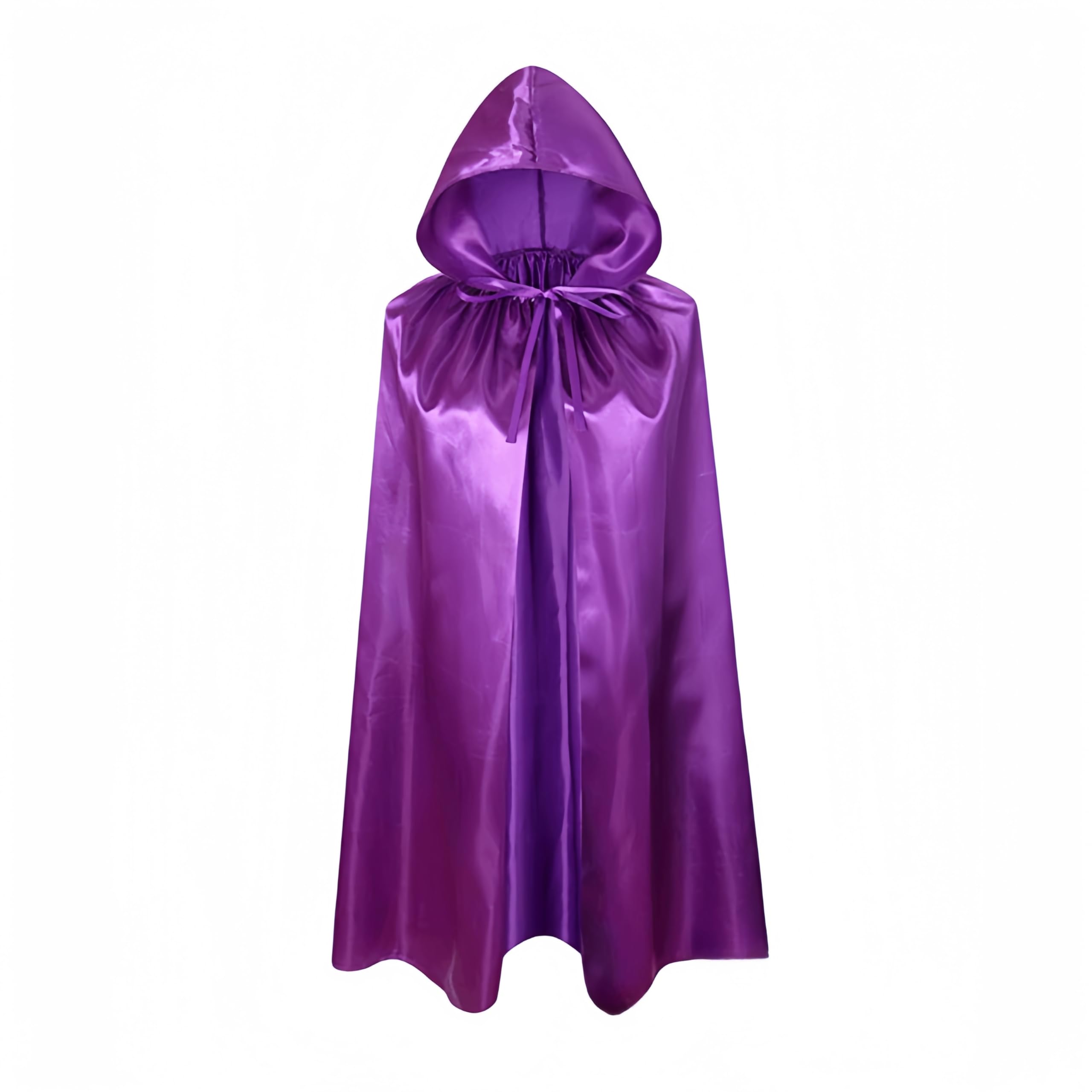 Proumhang Purple Hooded Cape Kids Hooded Robe Cloak Witch Cloak Vampires Cape Devil's Cloak Grim Reaper Cape for Boys Girls Halloween Masquerade Christmas Cosplay Fancy Dress Party 100cm/39.3"