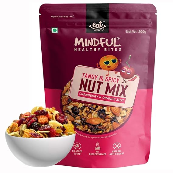 EAT Anytime Healthy Trail Mix, Cranberry and Orange Zest, 200g (Pack of 2)
