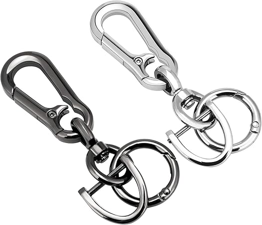 Amazon Wリング キーホルダー 金具 軽量 車 家の鍵 メンズ 2つの一致する 取り外し可能 キーリング セット 2pack キーケース キーホルダー 車 バイク
