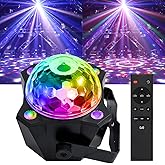 Buclhoz Disco Ball Party Lights Sound Activated LED Colorful DJ Strobe Light for Indoor Room Dance Parties Birthday Rave Home
