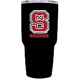 R and R Imports NC State Wolfpack 24 oz Black Insulated Stainless Steel Tumbler Officially Licensed Collegiate Product