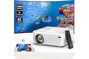 KEJOG Mini Projector | 4K Support 200" Giant Screen | 500 ANSI Lumens, Bluetooth 5.2 | Portable Outdoor Movie Projector Compatible with TV Stick/Phone/HDMI/PC | Built-in HiFi Speaker | indoor & outdoor use