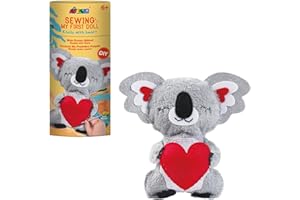 Avenir My First Sewing Kit for Beginner Ages 6+ I Premium Plush Big DIY Animals I Child-Safe Tools for Easy Crafting Fun I Motor Skills & Wiggle Stuff Stitching Creativity I Skill Gift for Boys & Girl