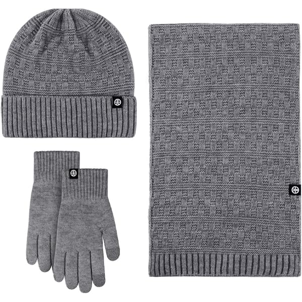 Calvin Klein Women's Muffler and Knit Hat 2 Piece Set (BLACK