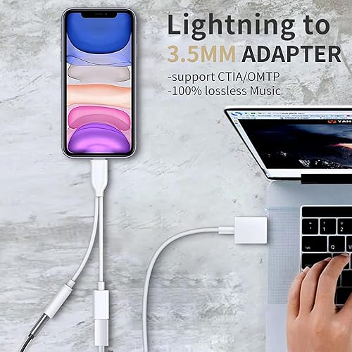 Apple MFi Certified] Lightning to Headphone Jack Adapter for