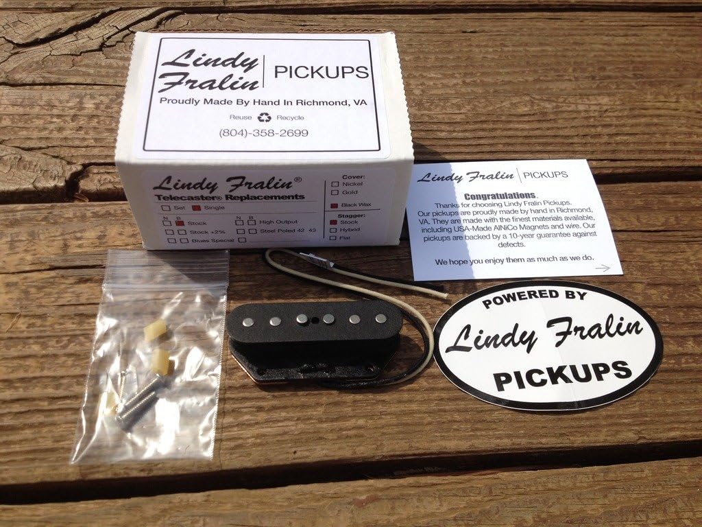 Lindy Fralin Tele Stock Bridge Pickup Black Telecaster