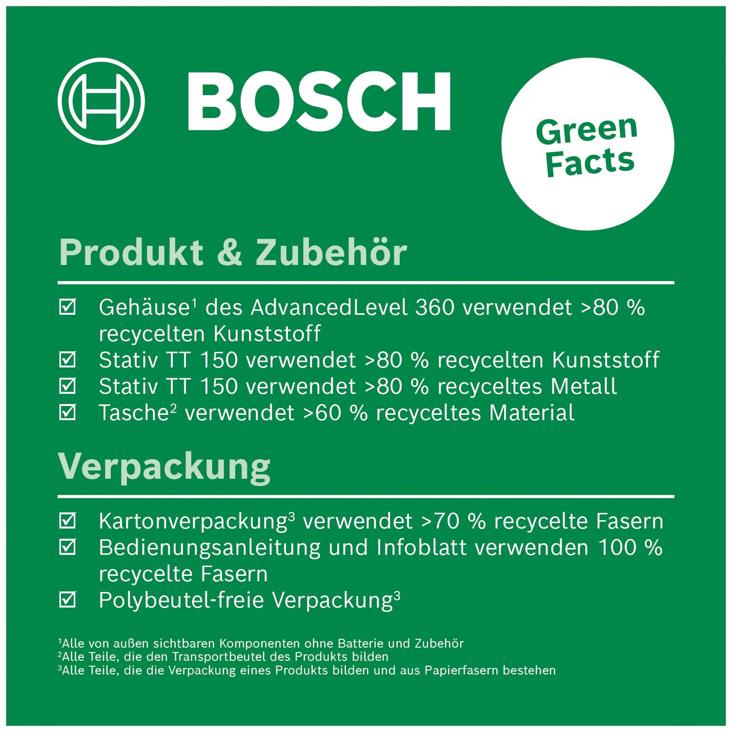 Bosch Kreuzlinienlaser AdvancedLevel 360 mit Premium-Stativ (3 Laserlinien inkl. 360° zum Ausrichten im ganzen Raum, im E-Commerce Karton) 7