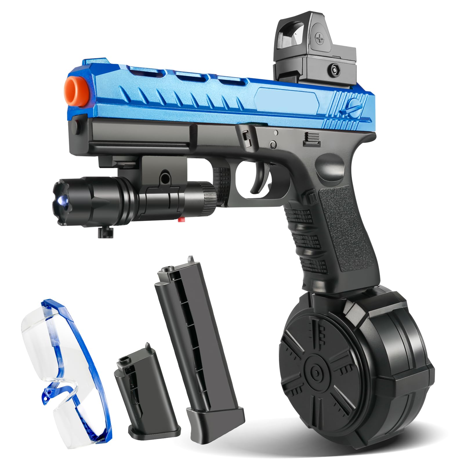 Photo 1 of Electric  - Splat Pistol with Manual-Automatic Dual Mode, Orby with Linked Shooting Effect, Splatter for Ages 16 Years Old and up and Adults,Blue and Black