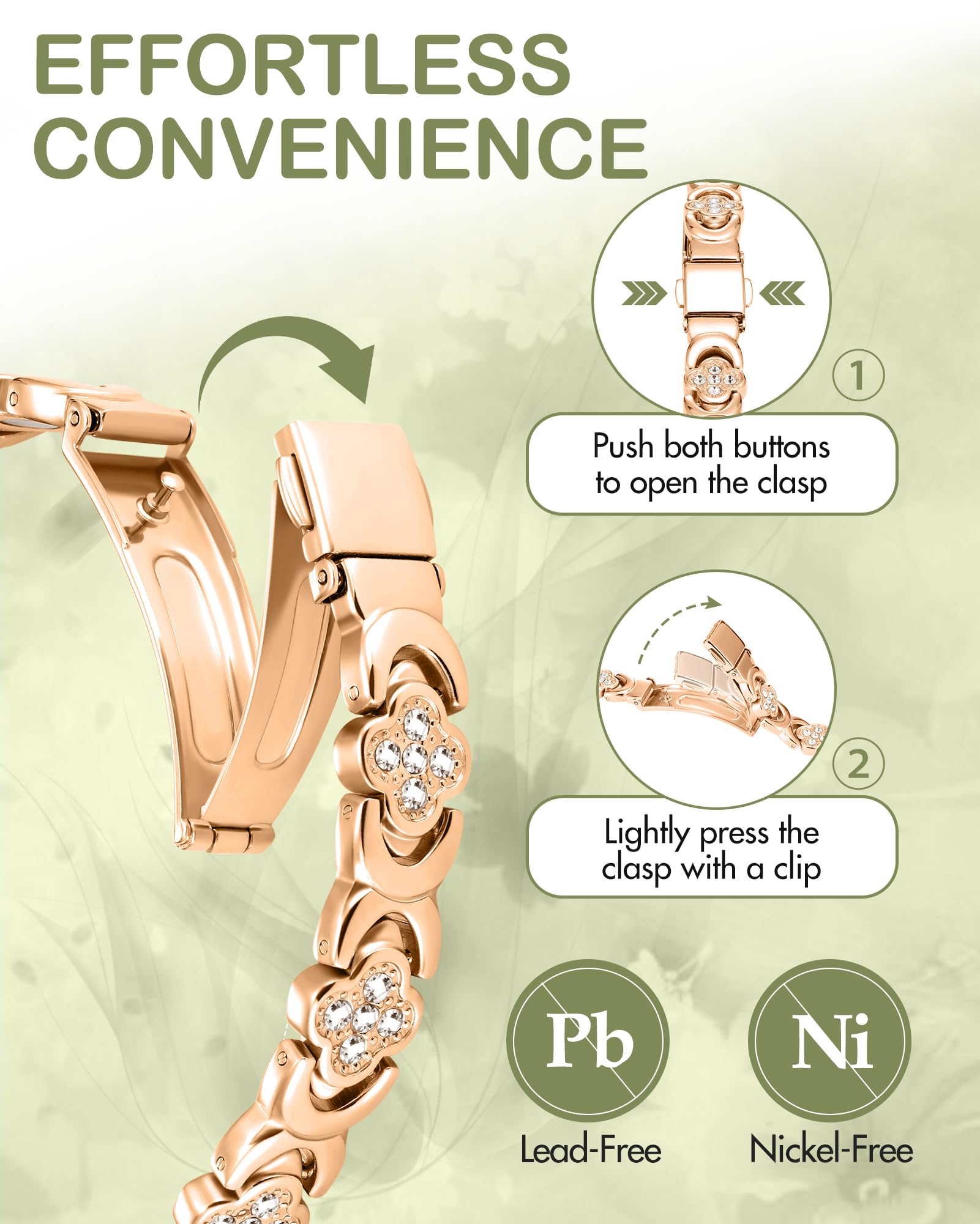 Feraco Pure Copper Bracelets for Women, Ultra Strength Magnetic Therapy Bracelet for Pain Relief with Neodymium Magnets & Sparkling Cubic Zirconia, Adjustable, Infinite Clover Jewelry