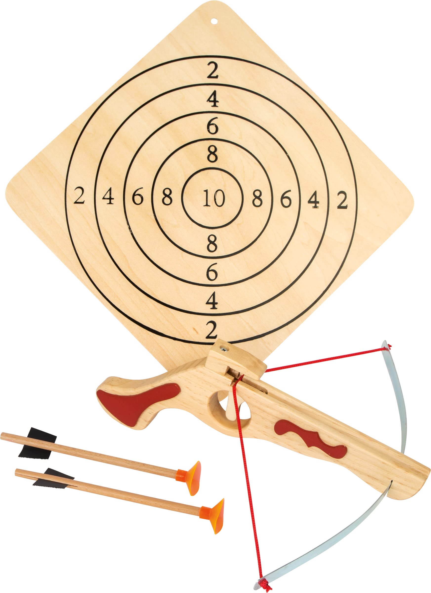Childrens Wooden Toy Crossbow With 3 Arrows & Target