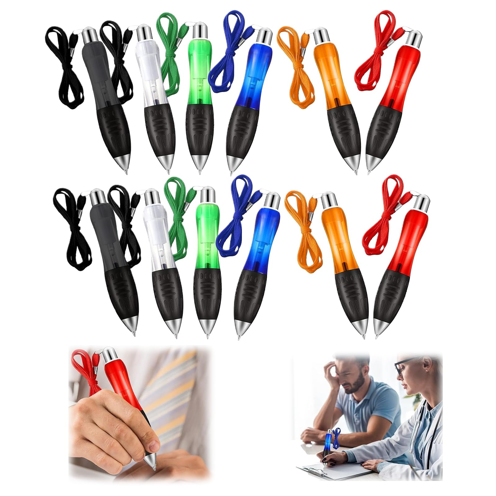 PLATEYTR gel pens for writing, 12 gel pens for writing grip pens for writing, 0.5 mm adult and children's gel pens, retractable writing pens, school office stationery supplies