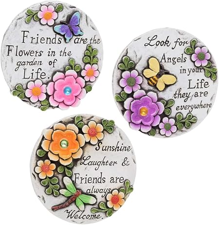 Amazon Com Creative Art 3 Lawn Decorations Ceramic Outdoor