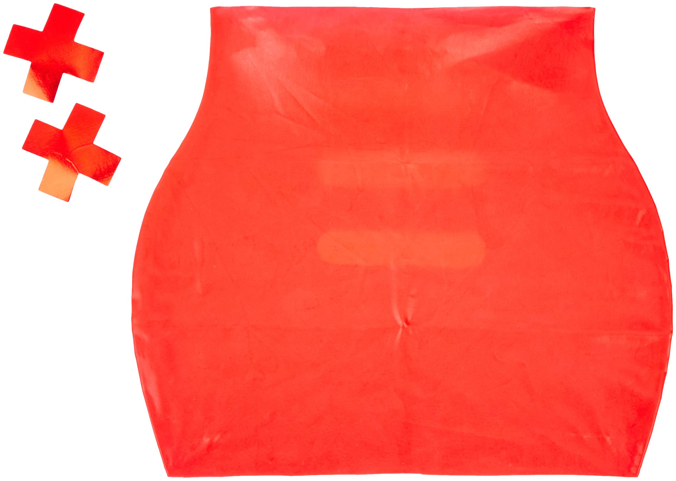 LATEXWEAR Latex Mini Skirt with Open Back, Small/Medium, Red