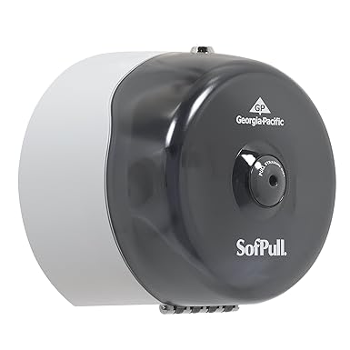 Sofpull Centerpull Mini Toilet Paper Dispenser By Gp Pro Georgia Pacific Translucent Smoke 56513 8 750 W X 7 000 D X 9 000 H Cleaning Supplies Dispensers Amazon Com Home Improvement