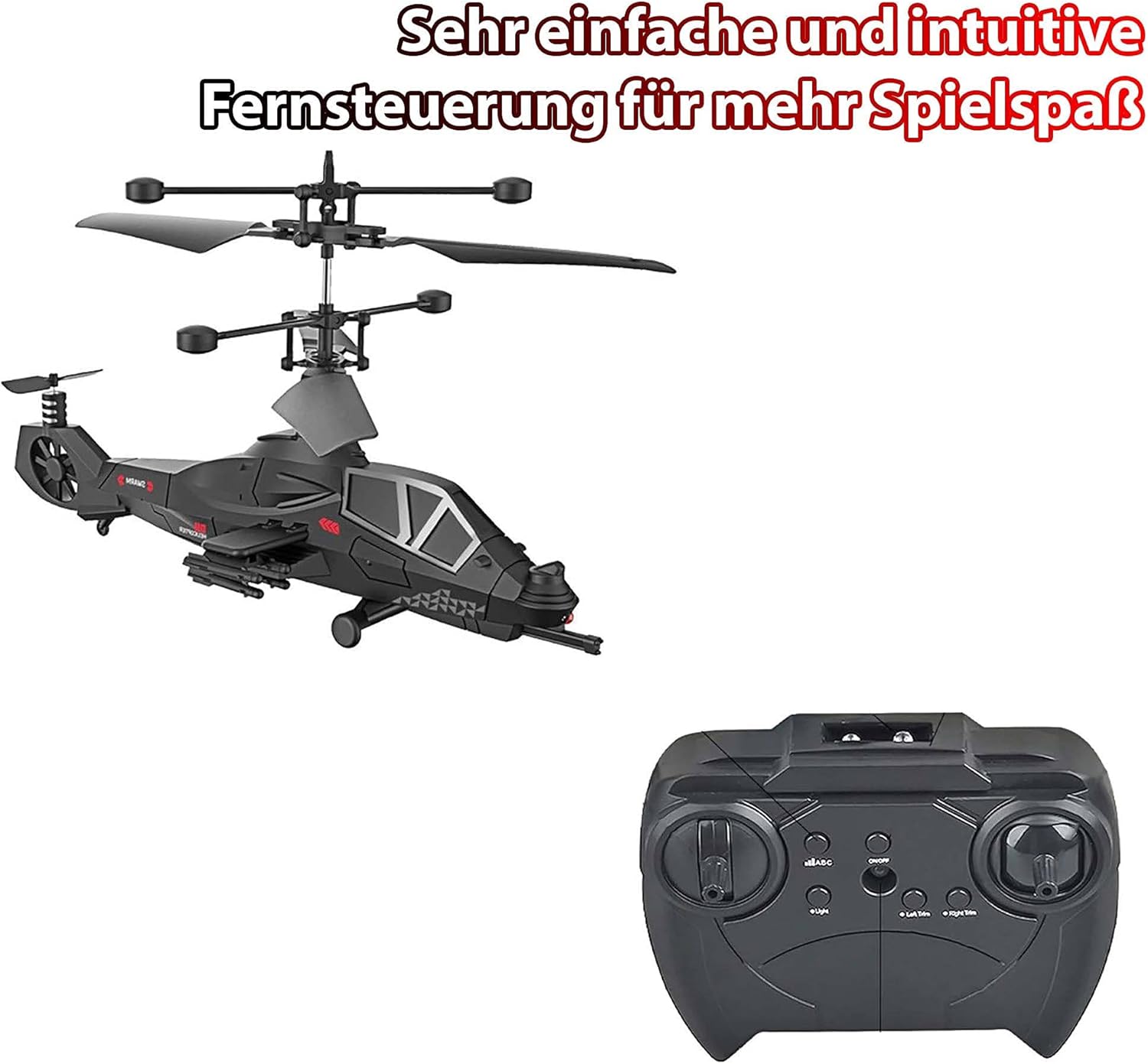 3.5 Channel RC Remote Controlled Mini Blackhawk UH-60 Apache Military ...