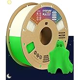 OVERTURE Glow PLA Filament 1.75mm 3D Printer Filament, 1kg Spool (2.2lbs), Dimensional Accuracy +/- 0.02 mm, Fit Most FDM Printer (Green (Glow in Dark))