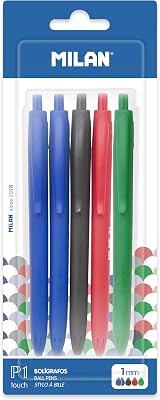 Bolígrafos P1 Touch, 1 Negro, 1 Rojo y 1 Verde, 5 Unidad (Paquete de 1), 5