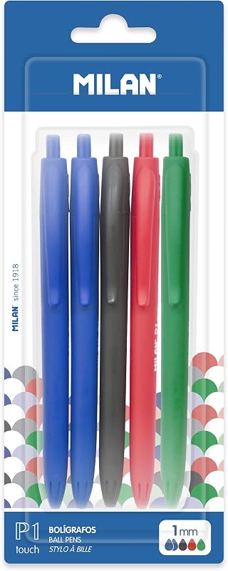 P1 Touch Pens, 1 preta, 1 vermelha e 1 verde, 5 unidades (pack de 1), 5