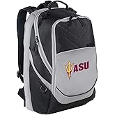 Broad Bay ASU Backpack Official Arizona State Laptop Computer Bag (Black & Gray - ASU Logo)