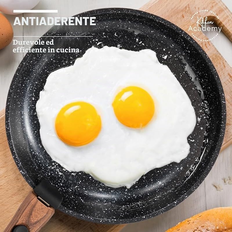 Set di Pentole da 10 Pezzi, con Manico Rimovibile, Nero