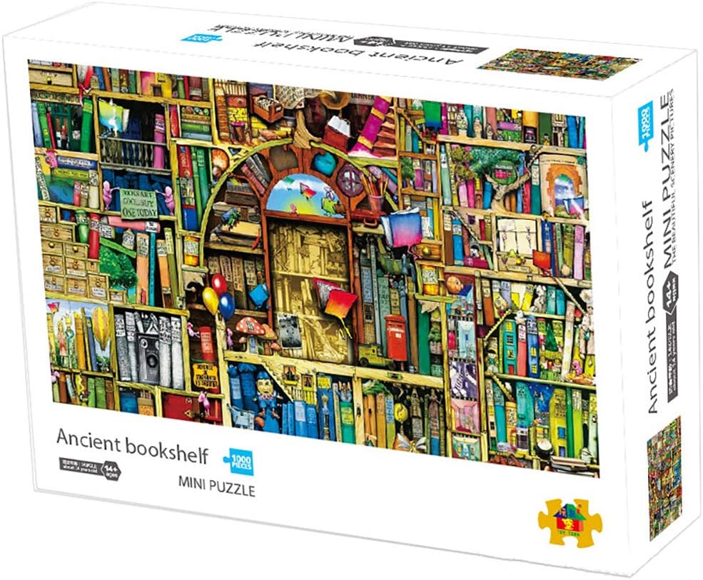 JTENGYAO Jigsaw Puzzle 1000 Pieces Artwork Puzzle Intellective Educational Toy for Adults and Children Gift (Ancient Bookstore)