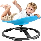 Pterying 21" L &times; 19" W Large Size Spinning Chair for Autistic Kids, Ages3+ | Autism Sensory Products, Sensory Toys Gifts for Kids with Autism &amp; ADHD, Training Body Coordination, Azure Rounded Shape