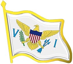 U.S. Virgin Islands Flag Lapel Pin - Enamel Metal