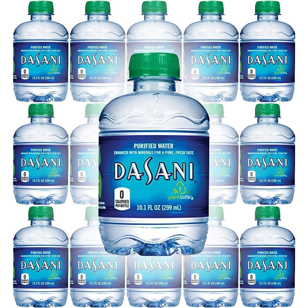 Dasani Purified Water, 10 Fl Oz (Pack of 15, Total of 150 Fl Oz)
