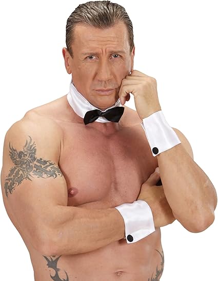 Amazon Com Male Stripper Kit Collar W Bow Tie Cuffs Health