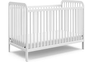 Storkcraft Pasadena 3-in-1 Convertible Crib (White) - GREENGUARD Gold Certified, Converts to Daybed and Toddler Bed, Fits Sta