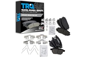 TRQ Front and Rear Brake Pads Ceramic Compatible with 2011-2017 Lexus CT200h 2010-2018 Toyota Prius 2012-2015 Prius Plug-In