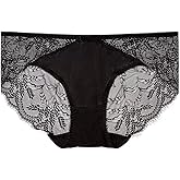 SilRiver Women's Silk Satin Panties Lace Brief Sexy Undies Breathable Underpants