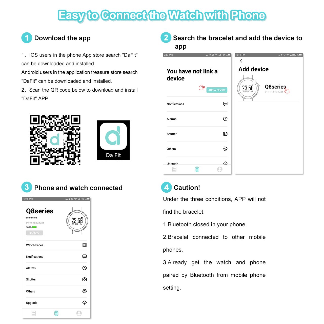 COSVII Smart Watch Waterproof, Bluetooth Fitness Tracker with Heart Rate Monitor, Sleep Monitor, Step& Calories Tracker, Alarm Clock, Call/SNS/SMS Reminder, Compatible with Android and iOS (Gray)