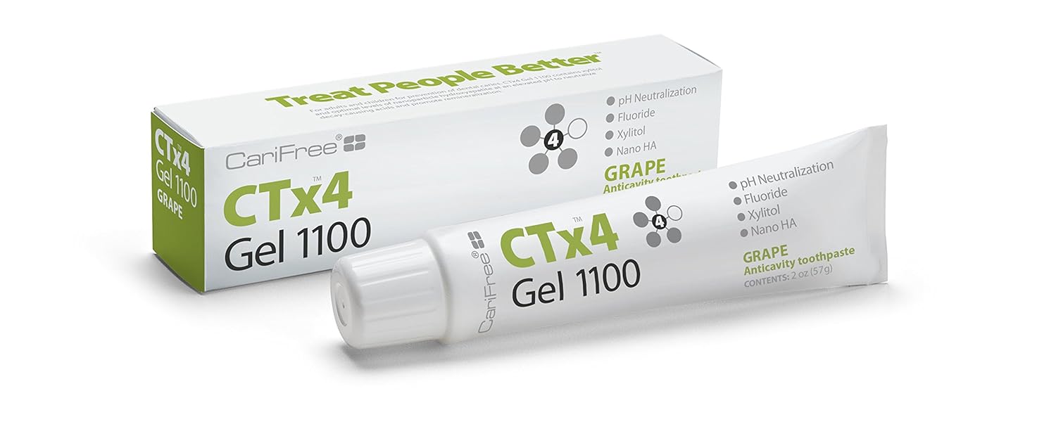 CariFree CTx4 Gel 1100 (Grape): Anti-Cavity Toothpaste | Cavity Prevention | Freshens Breath and Moistens Mouth| Dentist Recommended for Oral Care