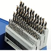 COMOWARE 60pcs Number Drill Bit Set, Wire Gauge #1 to #60, HSS M2 Drill Bit, 135&deg; Split Point, Black and Gold Coated, Drill Bit Set for Metal/Plastic/Wood, with Index Case