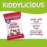 Kiddylicious Strawberry Crispy Tiddlers 7 Pack 4 x 7 Kids Snack 12+ Months view 2