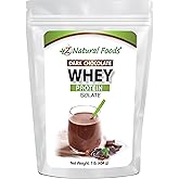 Whey Protein Isolate - Dark Chocolate Flavor with Zero Sugar - Delicious All Natural Protein Powder - Mix in Smoothie, Shake, Juice, Or Recipe - Hormone Free, Non GMO, & Gluten Free - 1 lb