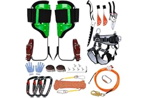 MITOJOSYEER Tree Climbing Spikes for Logging Adjustable Tree Climbing Gear Tree Climbing Kit for Climbers Logging Fruit Picking Hunting