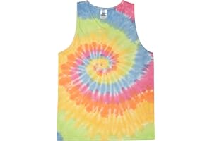 Colortone Unisex Tie Dye Tank Top - Beach Tank Tops for Women and Men - Sleeveless Summer Tops - Mens and Womens Beach Wear