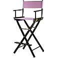 Casual Home 230-02/021-22 Director Chair 30" - Bar Height BlackFrame/Pink Canvas