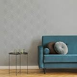 Fine Decor FD42603 Shard Trellis Stone Silver Geometric Wallpaper Feature Wall view 3