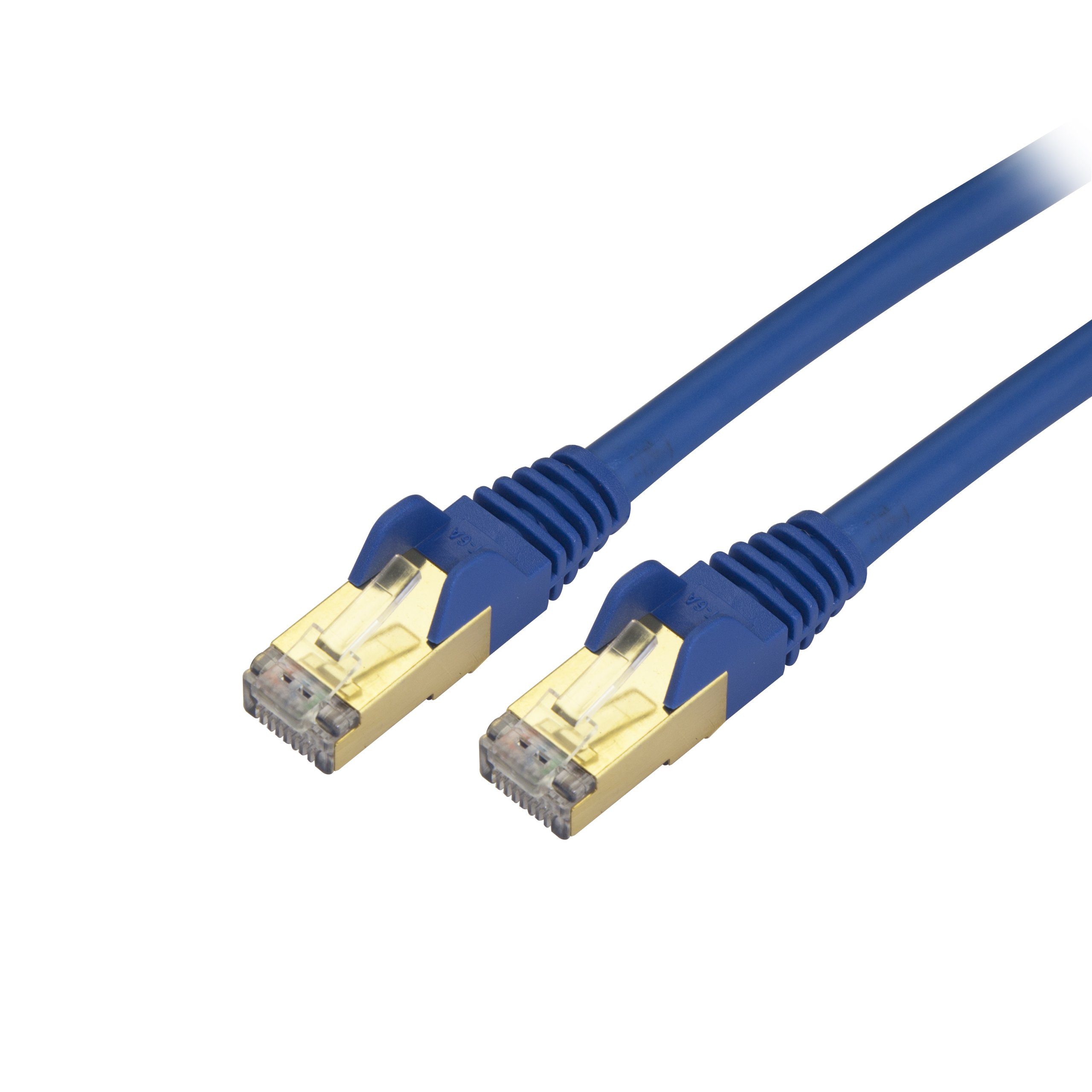 StarTech.com 20ft CAT6a Ethernet Cable - 10 Gigabit Shielded Snagless RJ45 100W PoE Patch Cord - 10GbE STP Network Cable w/Strain Relief - Blue Fluke Tested/Wiring is UL Certified/TIA (C6ASPAT20BL)