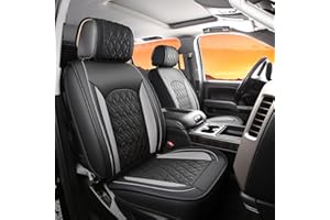 JOJOBAY Chevy Silverado Seat Covers,Leather Seat Covers for GMC Sierra,Custom Fit 2007-2025 1500 2500HD 3500HD Crew Double Ex